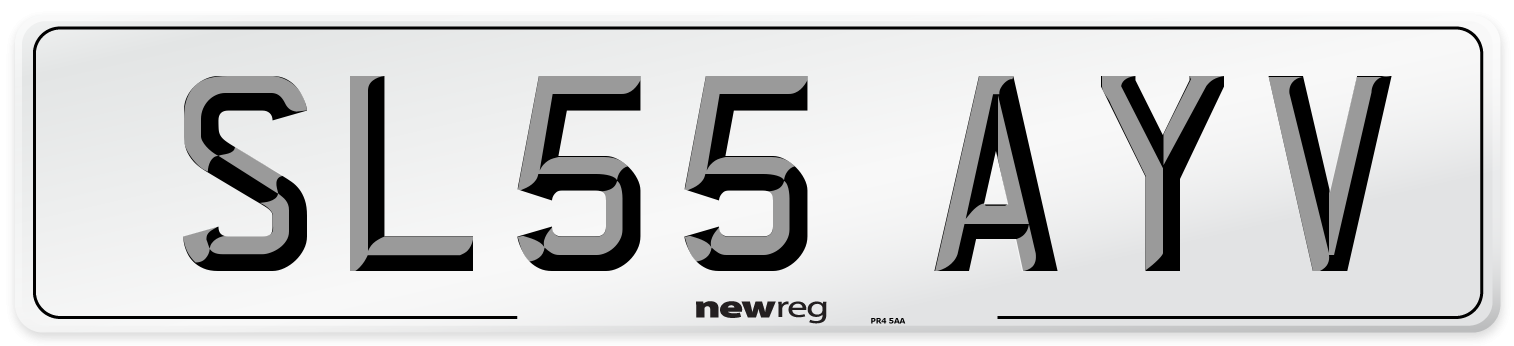 SL55 AYV Number Plate from New Reg